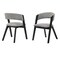 Armen Living Rowan Gray Upholstered Dining Chairs in Black Finish, PK2 LCRWSIGRBL - alternate 1
